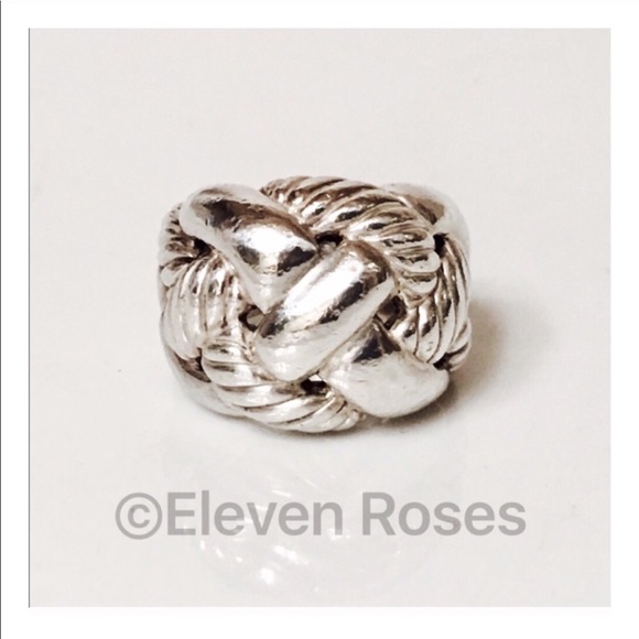 David Yurman Jewelry - David Yurman Sterling Silver Large Cable Knot Ring